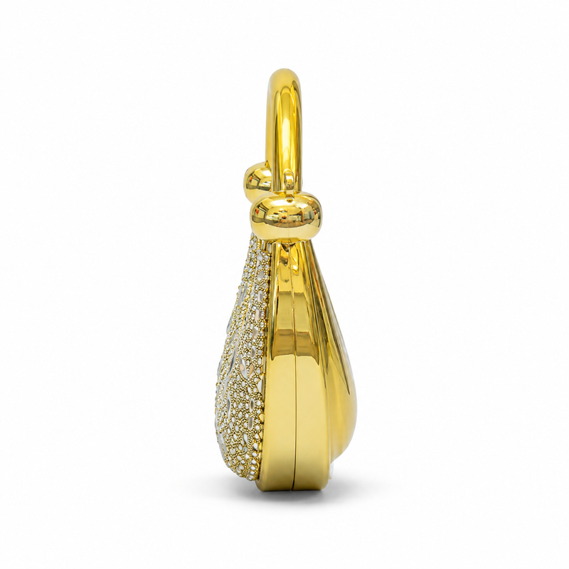 Gold Crystal Embellished Mini Bag