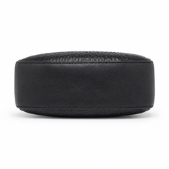 Lydia Crescent Black Shoulder Bag