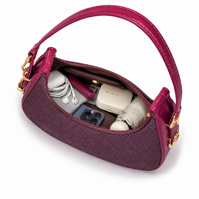 Lydia Crescent Cherry Shoulder Bag