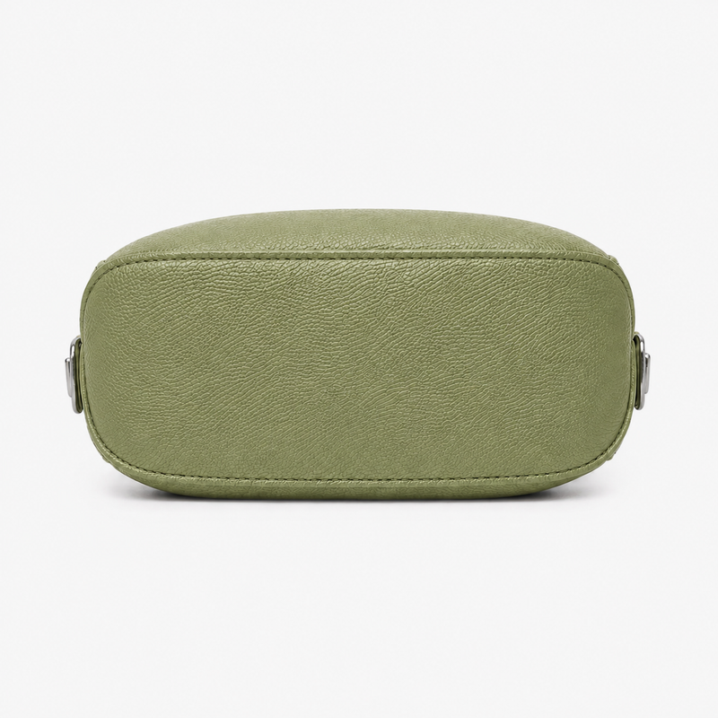 Lydia Crescent Green Shoulder Bag