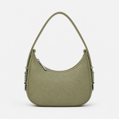 Lydia Crescent Green Shoulder Bag