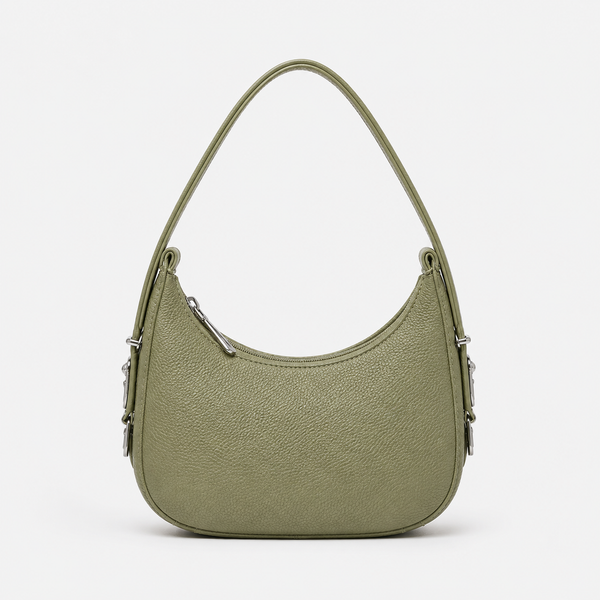 Lydia Crescent Green Shoulder Bag