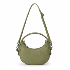 Lydia Crescent Green Shoulder Bag