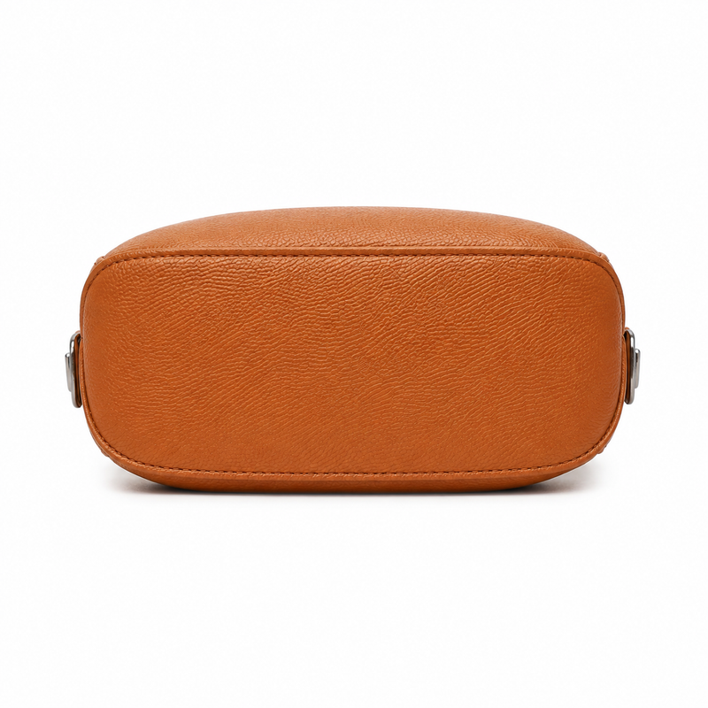 Lydia Crescent Tan Shoulder Bag