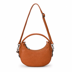 Lydia Crescent Tan Shoulder Bag