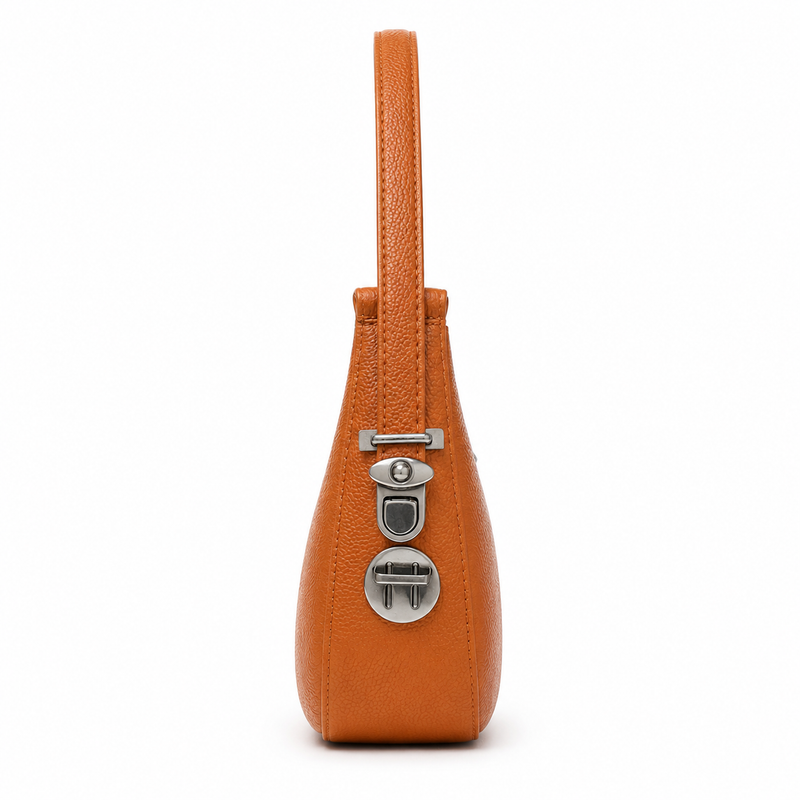 Lydia Crescent Tan Shoulder Bag