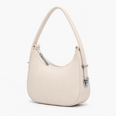 Lydia Crescent off white Shoulder Bag