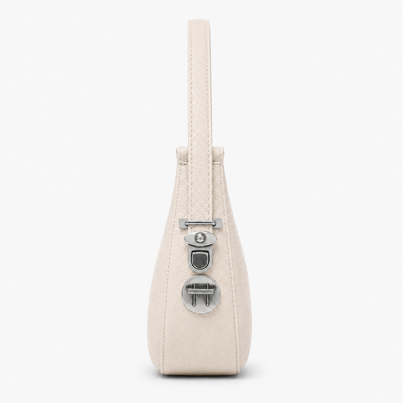 Lydia Crescent off white Shoulder Bag