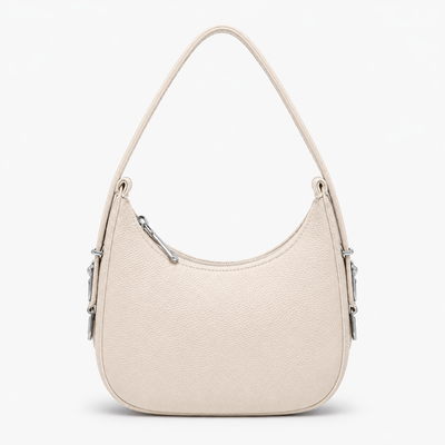 Lydia Crescent off white Shoulder Bag