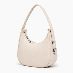 Lydia Crescent off white Shoulder Bag