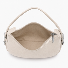 Lydia Crescent off white Shoulder Bag