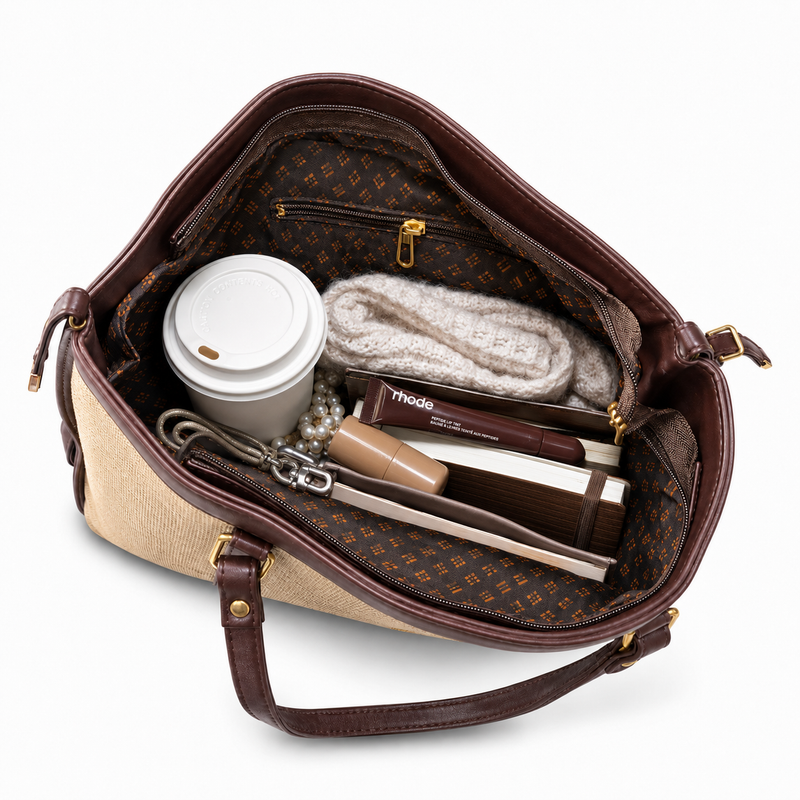 Monrae Florence Beige Tote Bag