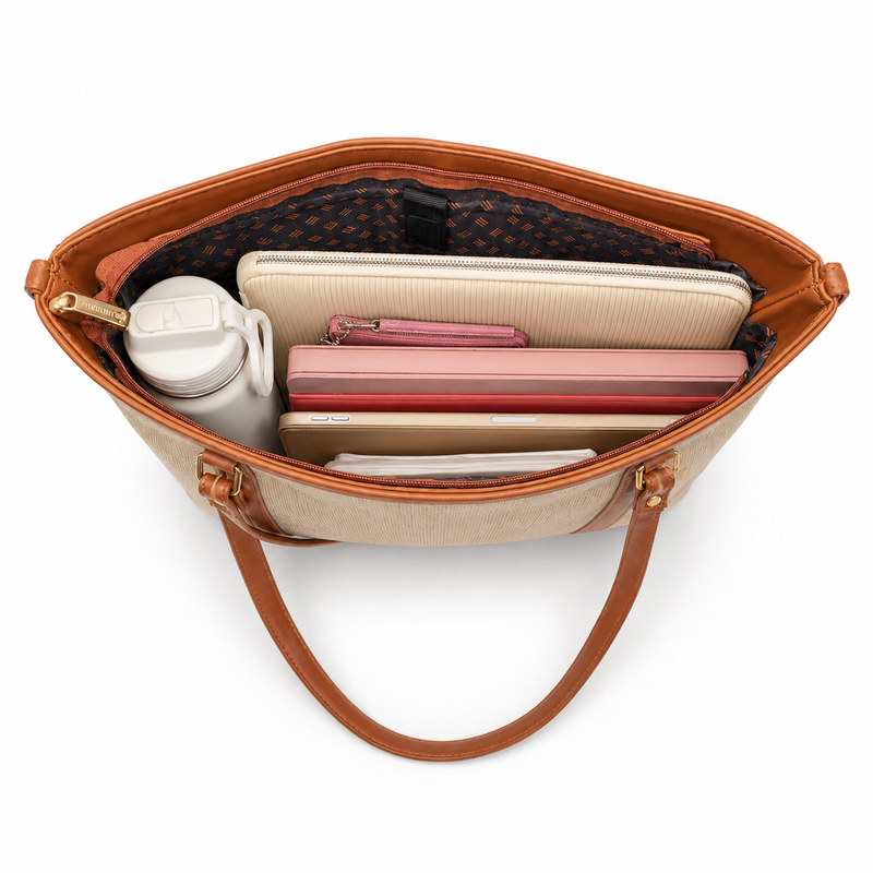 Monrae Florence Tan Tote Bag