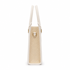 Monroe Accented Durable Beige Tote Bag