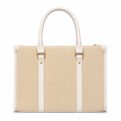 Monroe Accented Durable Beige Tote Bag