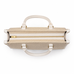 Monroe Accented Durable Beige Tote Bag