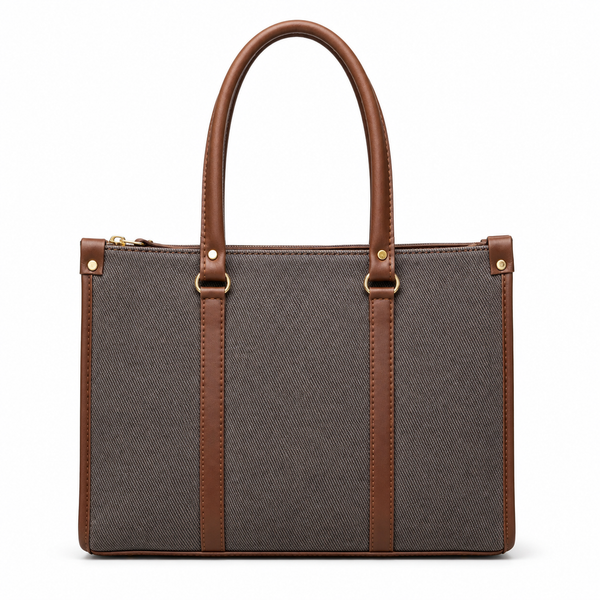 Monroe Accented Durable Brown Tote Bag