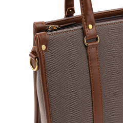 Monroe Accented Durable Brown Tote Bag