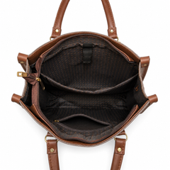 Monroe Accented Durable Brown Tote Bag
