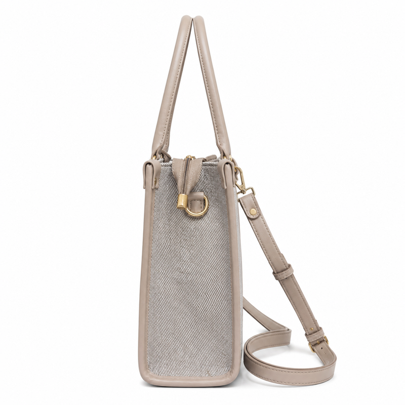 Monroe Accented Durable Grey Tote Bag