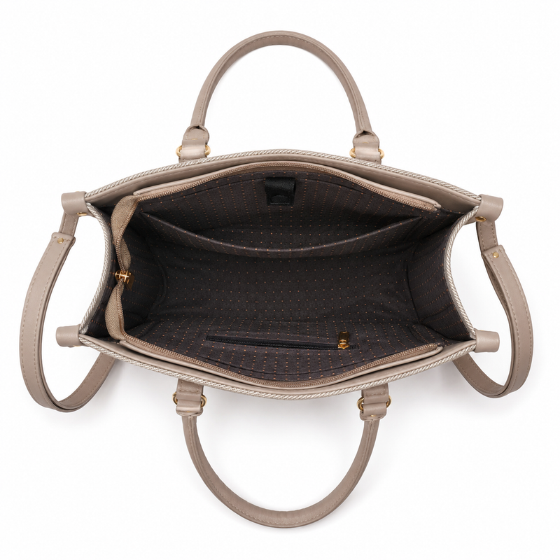 Monroe Accented Durable Grey Tote Bag