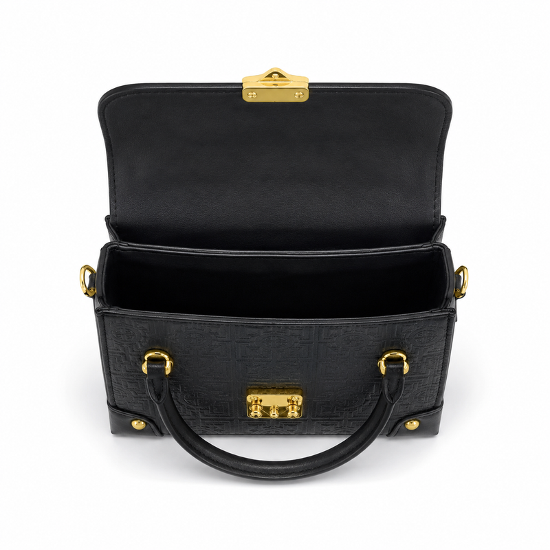 Signature Black Beaufort Satchel Handbag