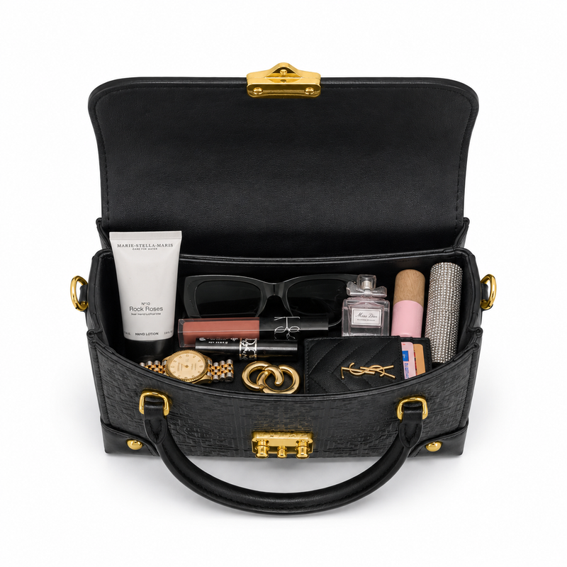 Signature Black Beaufort Satchel Handbag