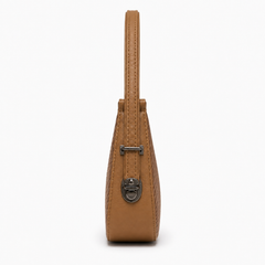 Lydia Crescent Tan Shoulder Bag